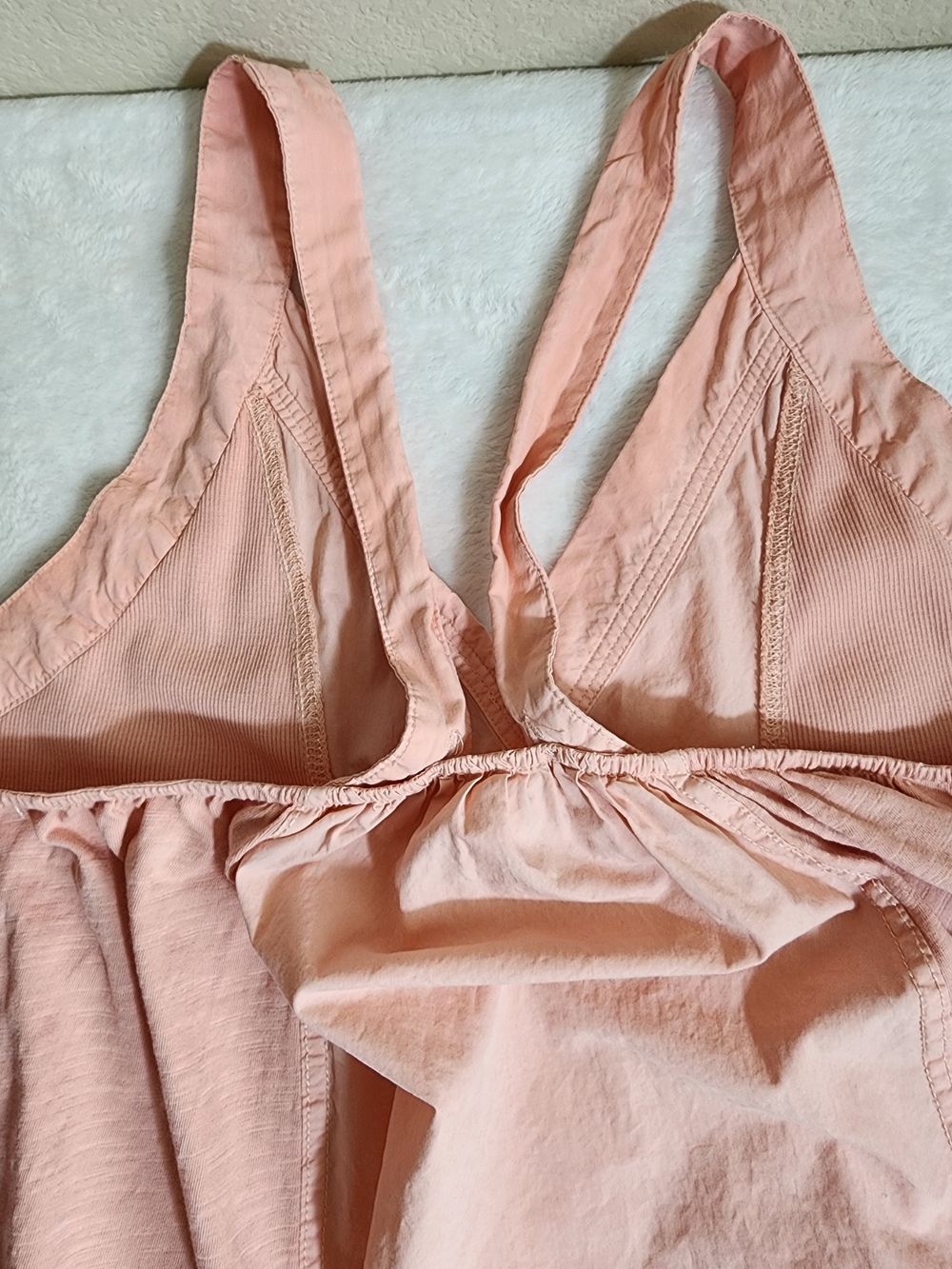 Anthropologie Daily Practice Island Sleeveless Maxi Dress S Peach Pink Cotton - Picture 15 of 16